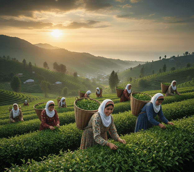 مزارع چای در گیلان